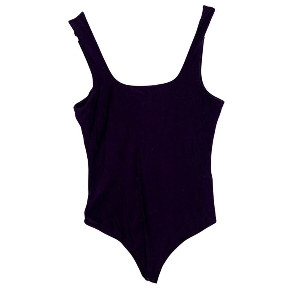 Abercrombie & Fitch Black Sleeveless V-Neck Shapewear Bodysuit Top Womens Size M
